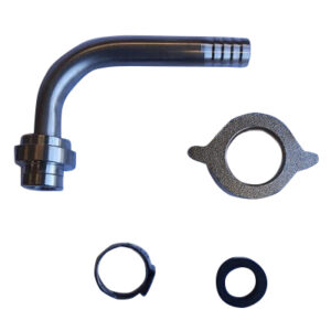 Aansluitset 5/8 gebogen tule voor 8x13.5 mm koolzuurleiding