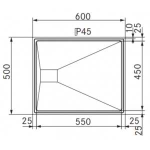 RVS Glazenblad Franke ST-GL60