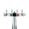 Tapzuil Totem met verlichte taplenzen 4 kraans chrome