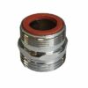 Adapter voor kraan 24 mm buitendraad naar 3/4 buitendraad