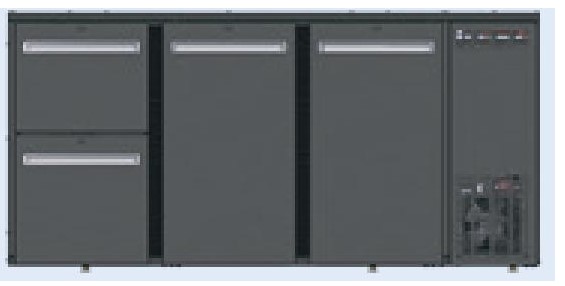 Serrco Combi Line Flessenkoeler, 2 lades (50-50), 2x deur