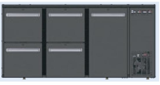 Serrco Combi Line Flessenkoeler, 2x 2 lades (50-50), deur