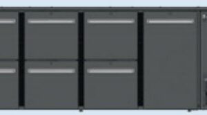 Serrco Combi Line Flessenkoeler, 3x 2 lades (50-50), deur