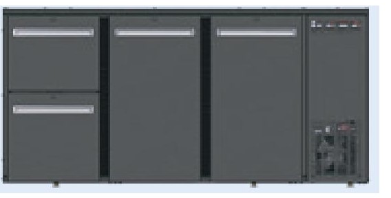 Serrco Combi Line Flessenkoeler, 2 lades (45-55), 2x deur