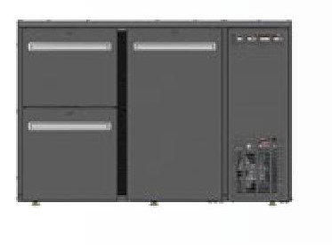 Serrco Combi Line Flessenkoeler, 2 lades (45-55), deur