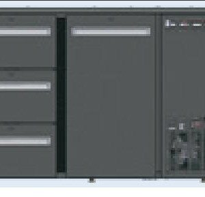 Serrco Combi Line Flessenkoeler, 3 lades (30-30-30), deur