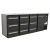 Serrco Combi Line Flessenkoeler, 3x 3 lades (30-30-30), deur