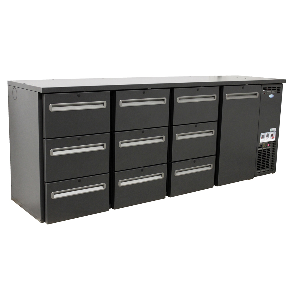Serrco Combi Line Flessenkoeler, 3x 3 lades (30-30-30), deur